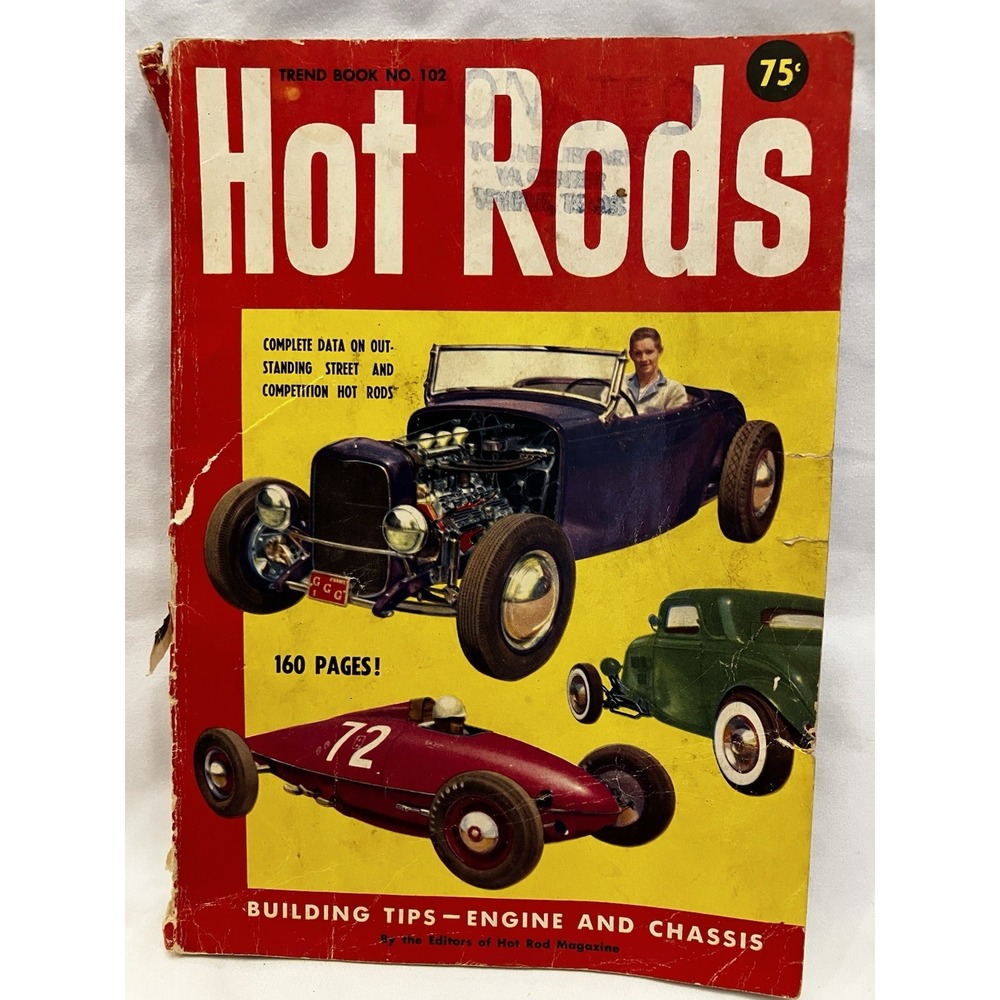 Hot Rods Trend Book #102 1951 Magazine Published 1951 Intact but Loose Binding